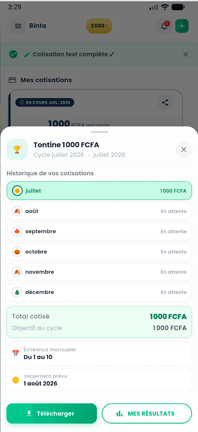 Suivre sa cagnotte